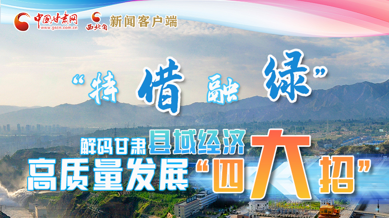 圖解|“特、借、融、綠”解碼甘肅縣域經濟高質量發(fā)展“四大招”