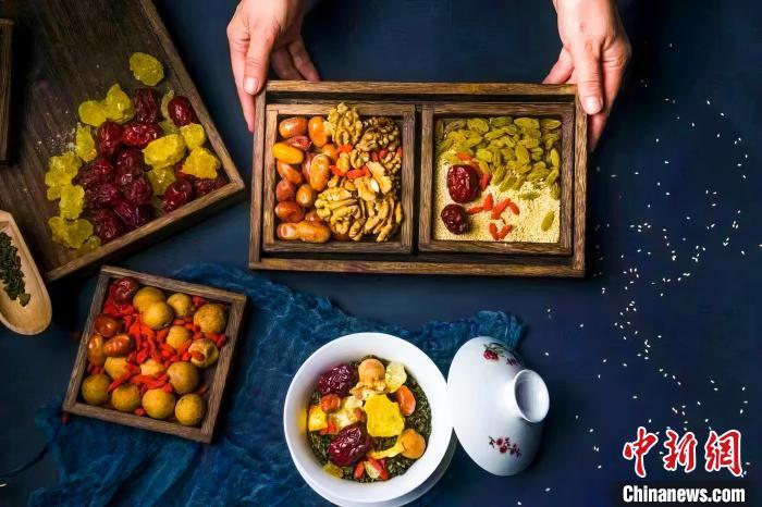 2023年5月，拍攝的臨夏蓋碗茶所需原料。(資料圖)臨夏市融媒體中心供圖