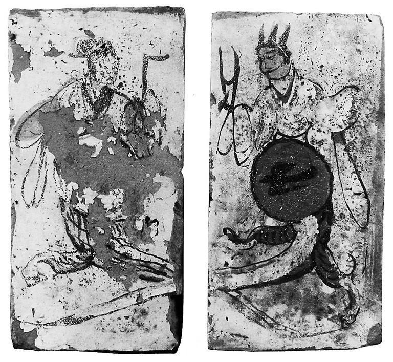 高臺(tái)縣博物館藏魏晉墓出土的女媧、伏羲畫像磚