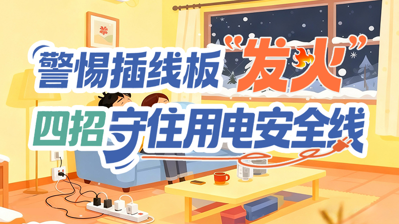 長圖|警惕插線板“發(fā)火”！四招守住用電安全線